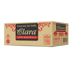 PAPEL TOALHA INTERFOLHA CELULOSE C/2400fls 22X20 CLARA S.R-2716