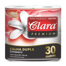 PAPEL HIGIÊNICO 04X30M FOLHA DUPLA CLARA- 2249