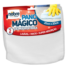 PANO MICROFIBRA 30x30 BRANCO NOBRE PCT C/02 UNDS