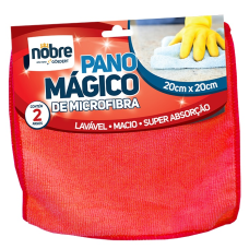 PANO MICROFIBRA 30x30 VERMELHO NOBRE PCT C/02 UNDS