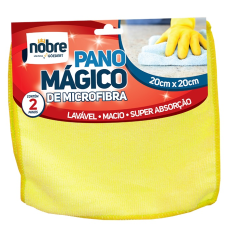 PANO MICROFIBRA 30x30 AMARELO NOBRE PCT C/02 UNDS
