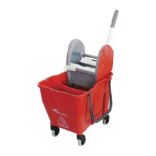 BALDE COM ESPREMEDOR 30LTS DOBLO VERMELHO